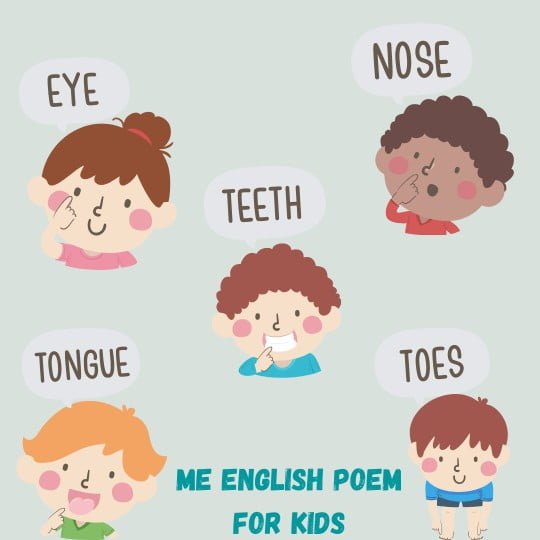 body part english peom for kids